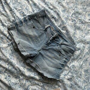 Vintage cuffed denim low rise shorts, size 3
